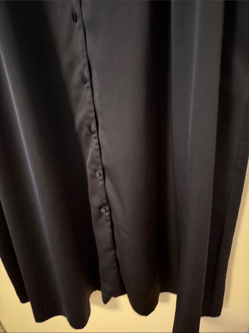 J. CREW 24 Navy Button-Front Long Sleeve Dress Plus Work Business Midi Preppy - Picture 8 of 15